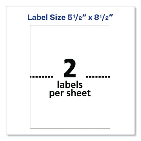 Avery Dennison 5-1/2" x 8-1/2" White Shipping Labels, Pk500 72782